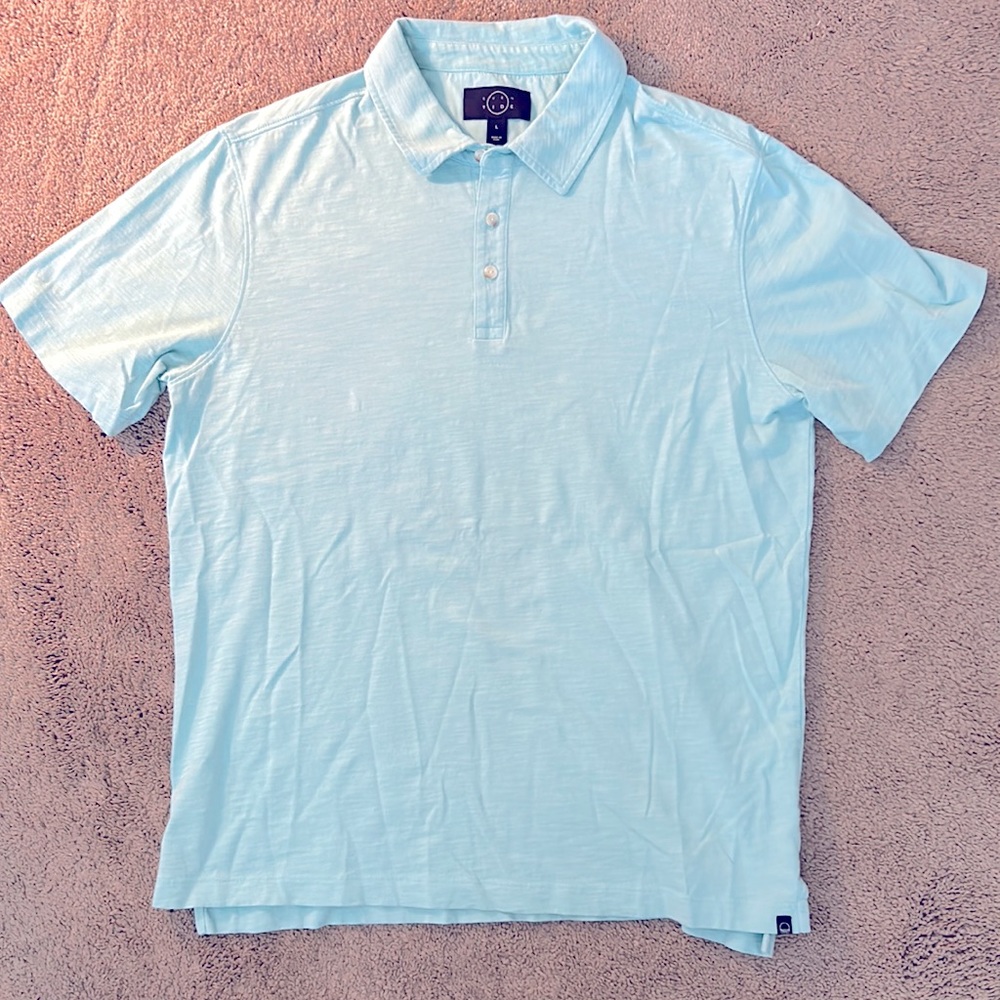 Large Even Tide Polo-aquamarine